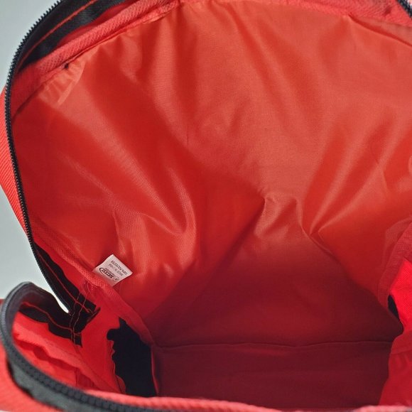 MLB Cincinnati Reds Heads Backpack 17.5 inch Tall in Red & Black Zippered Bag - Picture 8 of 9